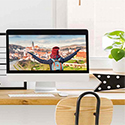 laptop on a desk