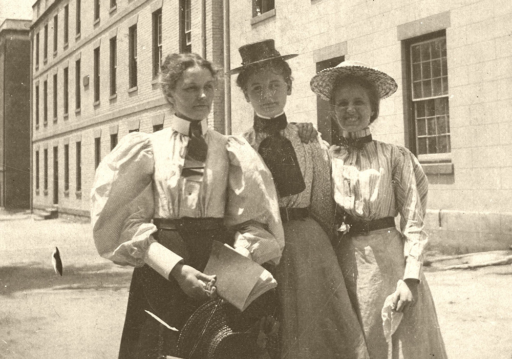 Three USC Coeds in 1898 including Mattie Jean Adams the first female graduate of USC.