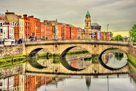 View of Mellows Bridge in Dublin - Ireland