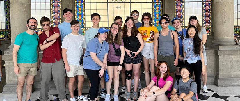 Students posing in Mexico City