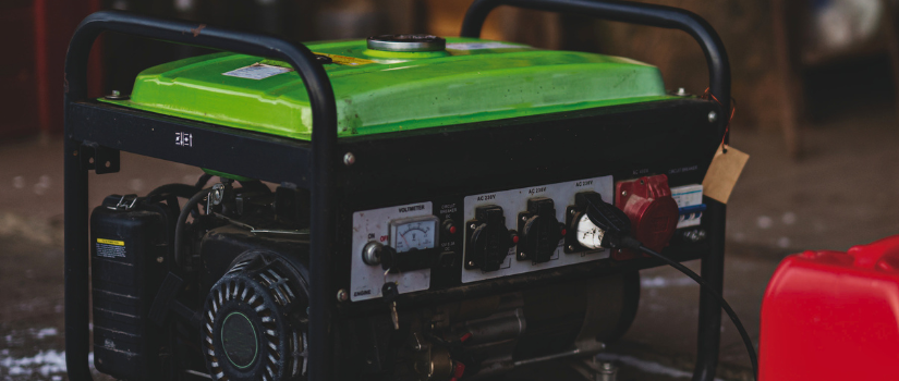 Generator in a garage