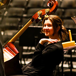 Katheryn Ailes at a USC symphony concert.